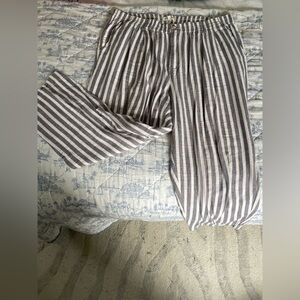 Madewell Striped Pants with elastic waistband